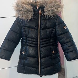 Toddler black puffer Michael Kors jacket